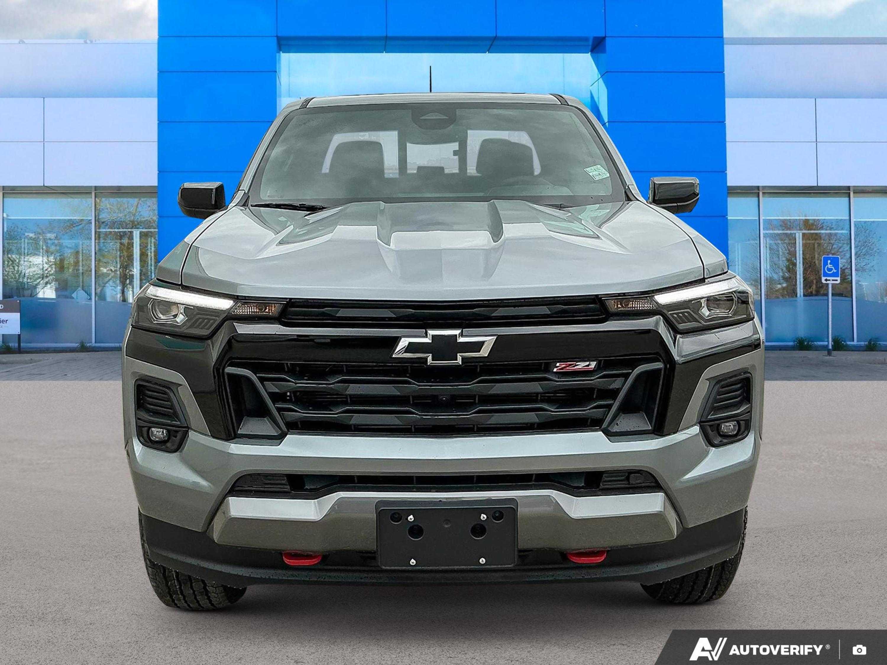 Gray (Sterling Grey) 2026 Chevrolet Colorado Z71 Crew Cab 4WD Pickup Truck Four-Wheel Drive Automatic