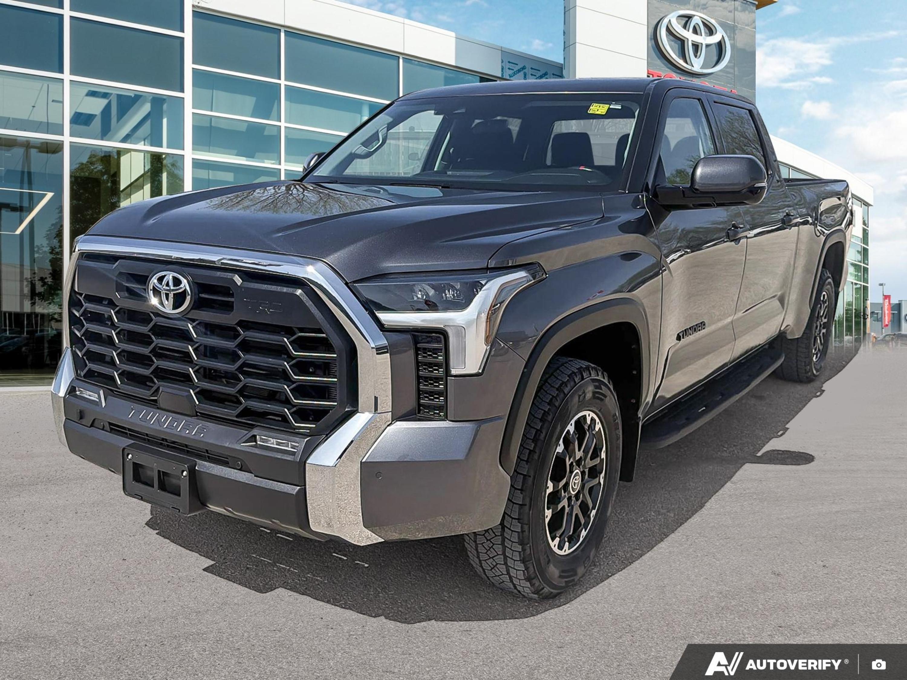 Gray (Magnetic Grey Metallic) 2023 Toyota Tundra SR5 CrewMax Cab LB 4WD Pickup Truck Four-Wheel Drive Automatic