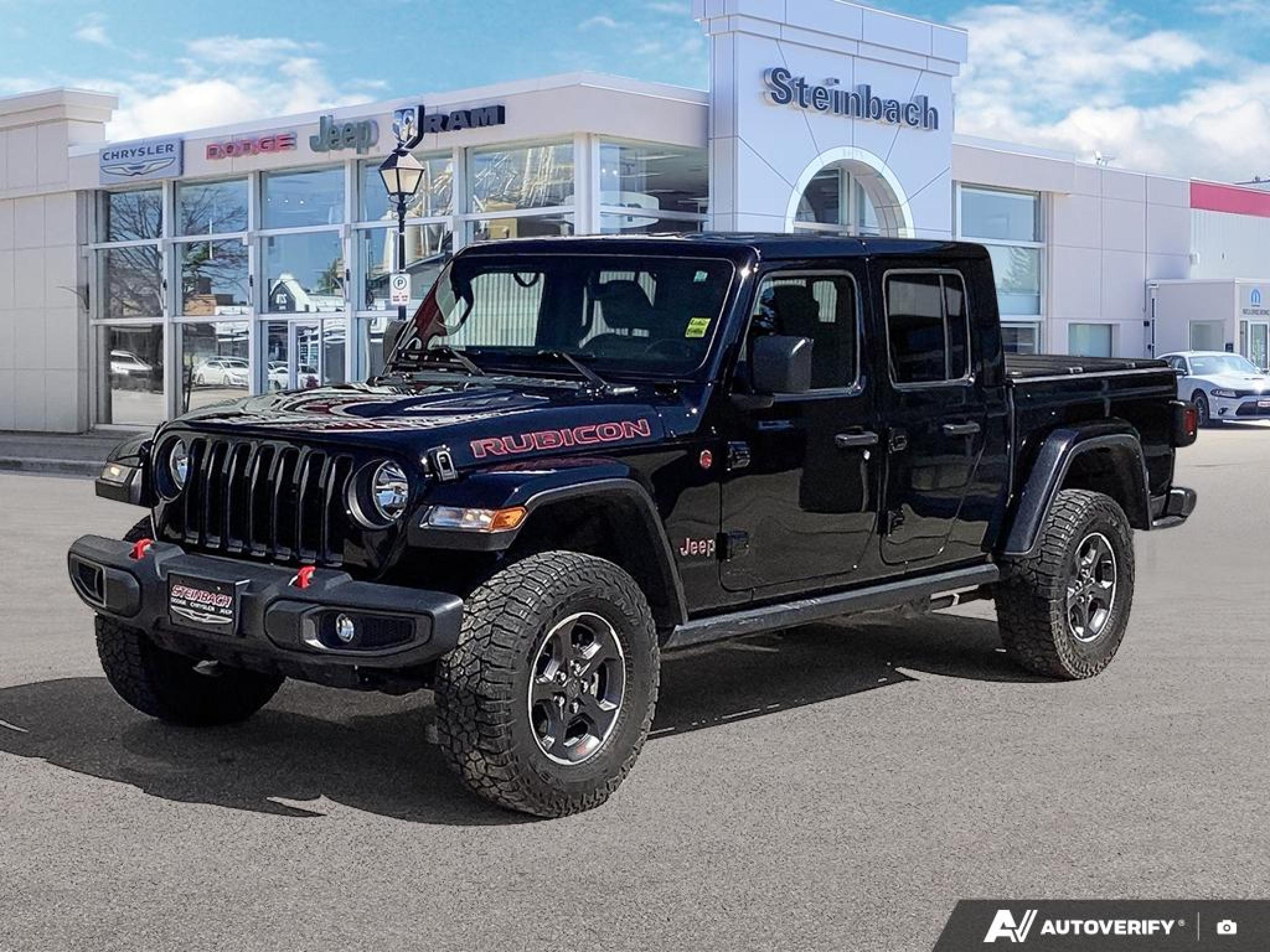 Black 2022 Jeep Gladiator Rubicon Crew Cab 4WD Pickup Truck Four-Wheel Drive Automatic
