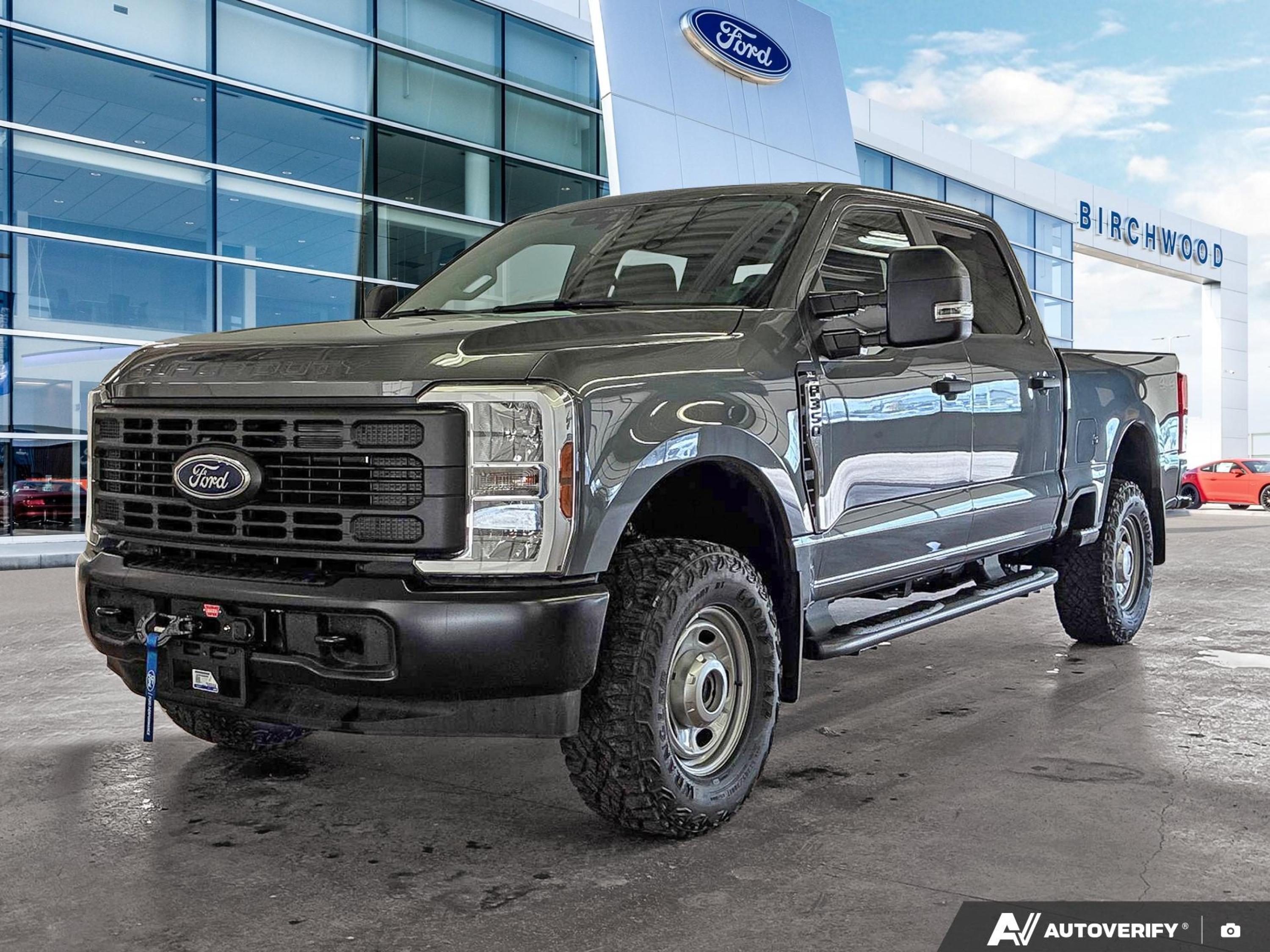Gray (Carbonized Grey Metallic) 2026 Ford F-350 Super Duty XL Crew Cab 4WD Pickup Truck Four-Wheel Drive Automatic
