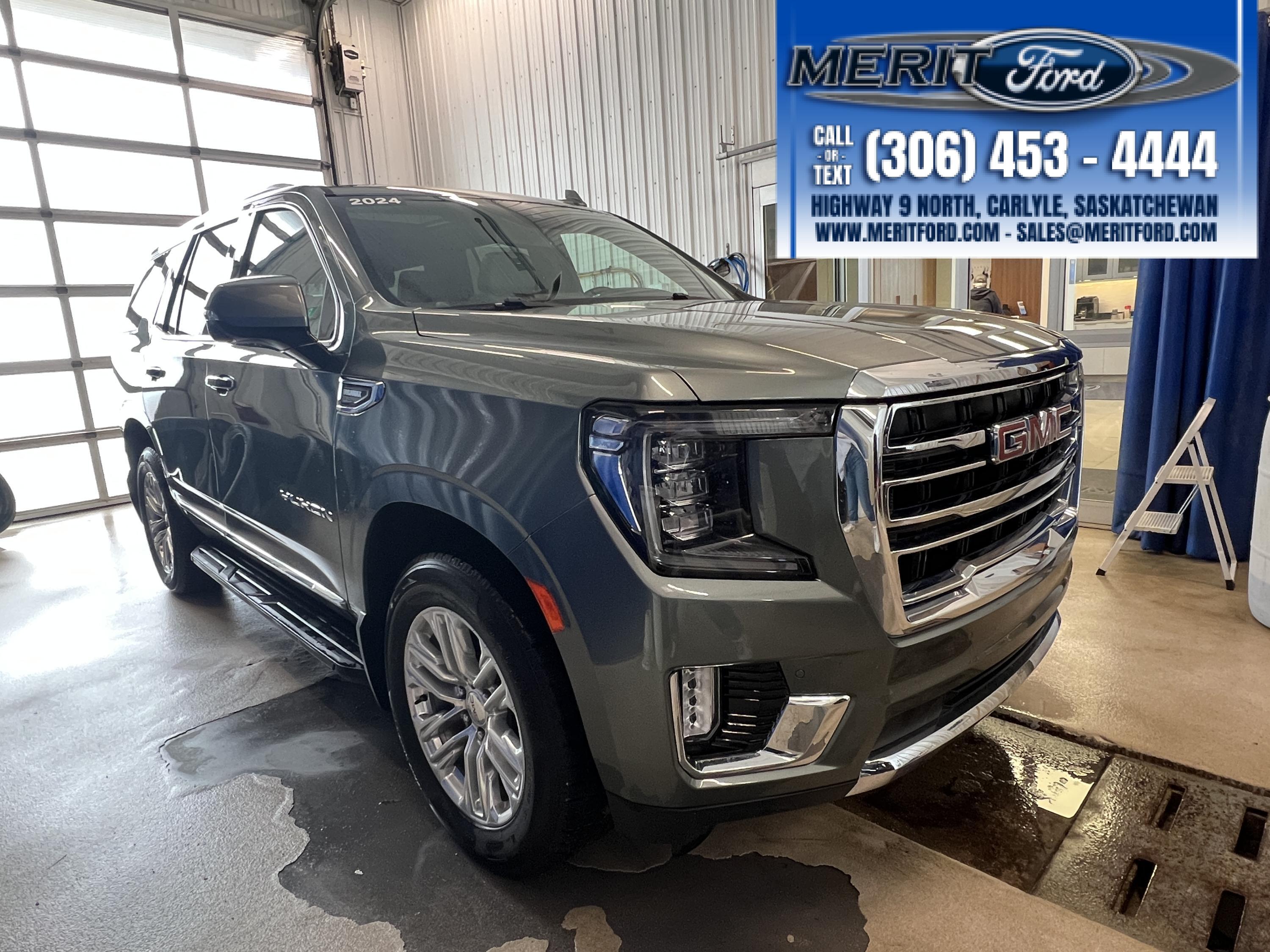 Frosted Pine Metallic 2024 GMC Yukon SLT 4WD SUV / Crossover Four-Wheel Drive Automatic