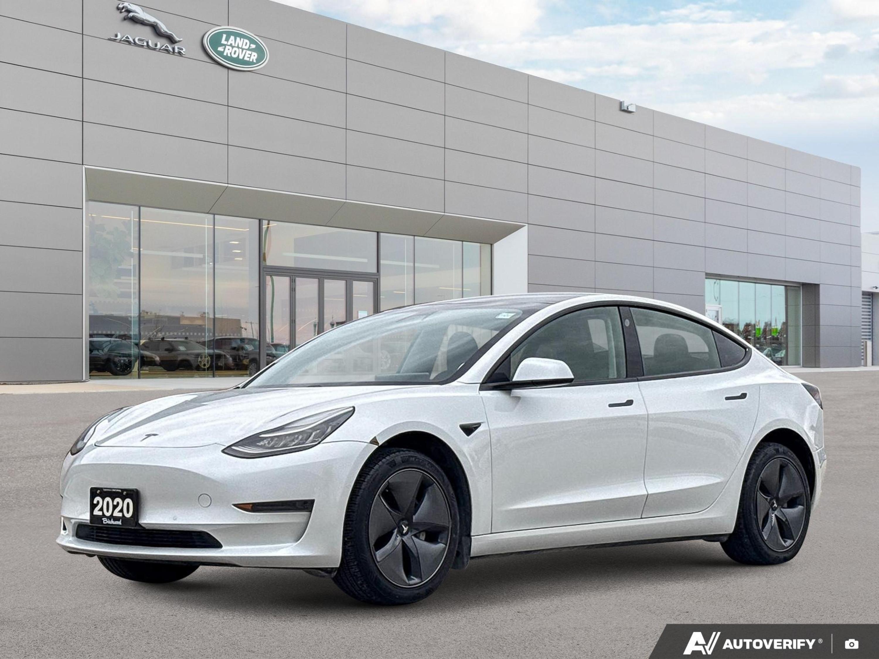 Pearl White Multi-Coat 2020 Tesla Model 3 Sedan Rear-Wheel Drive Automatic