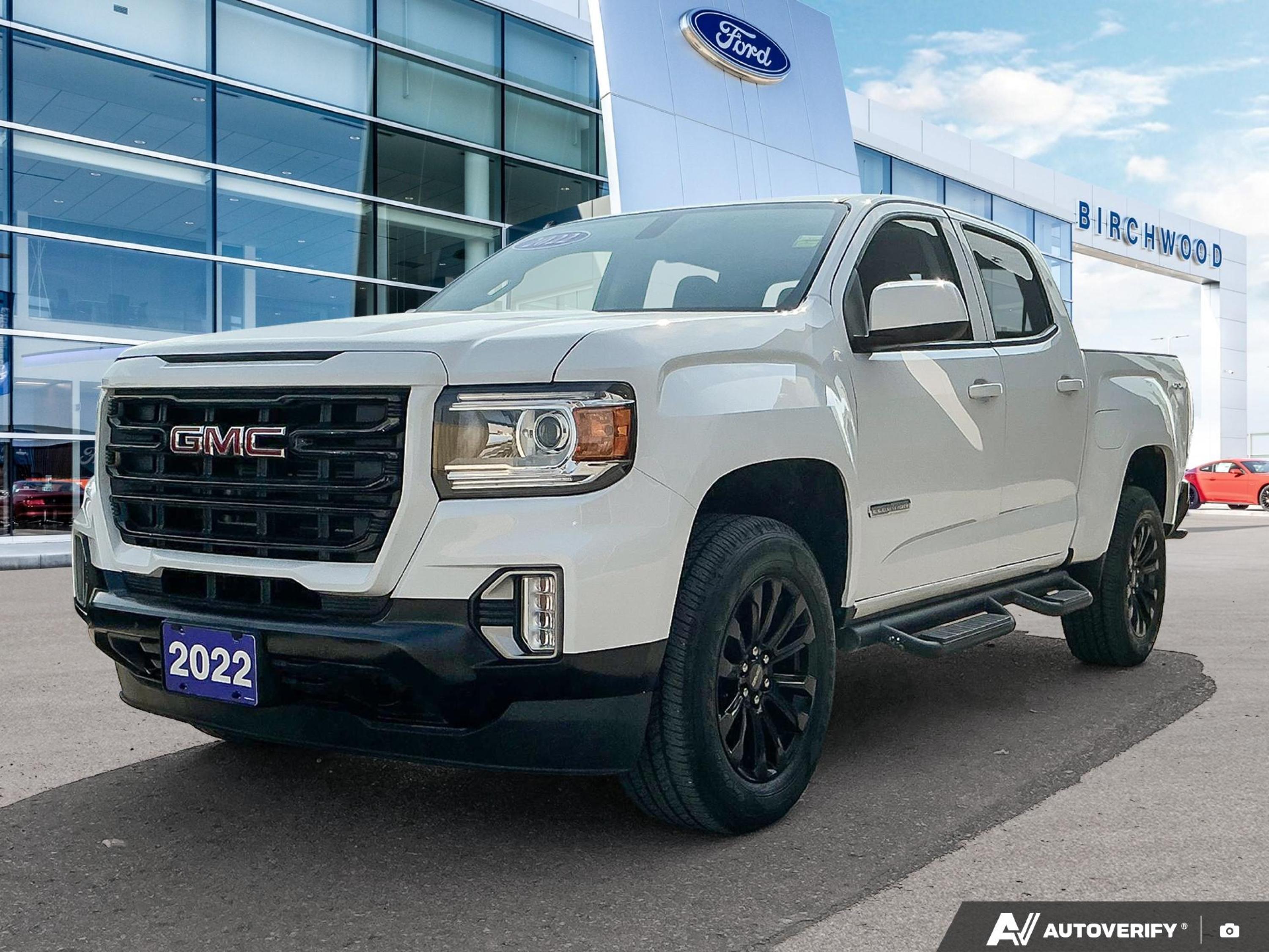 Summit White 2022 GMC Canyon Pickup Truck Four-Wheel Drive Automatic