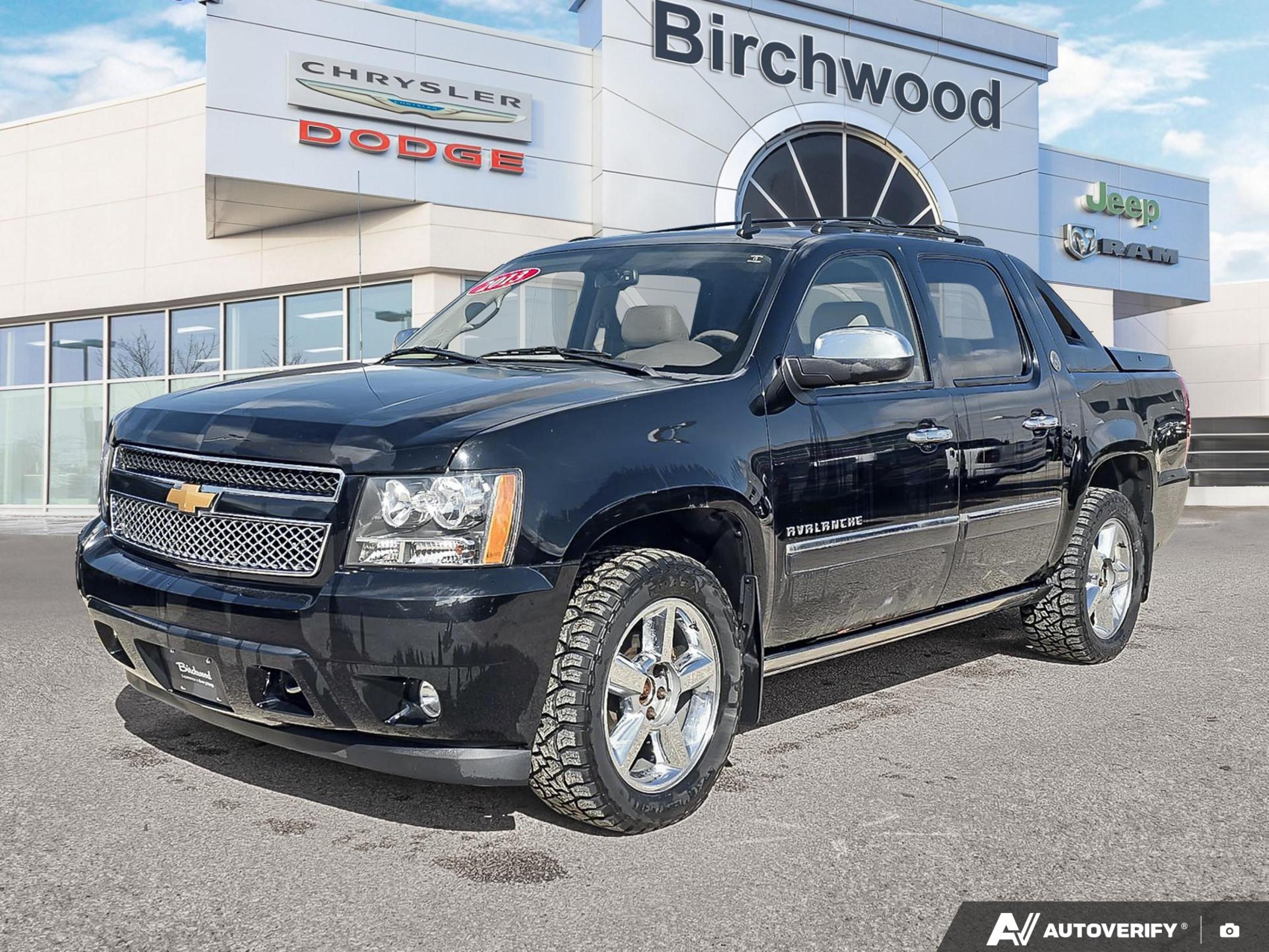 Black 2013 Chevrolet Avalanche Pickup Truck Four-Wheel Drive Automatic