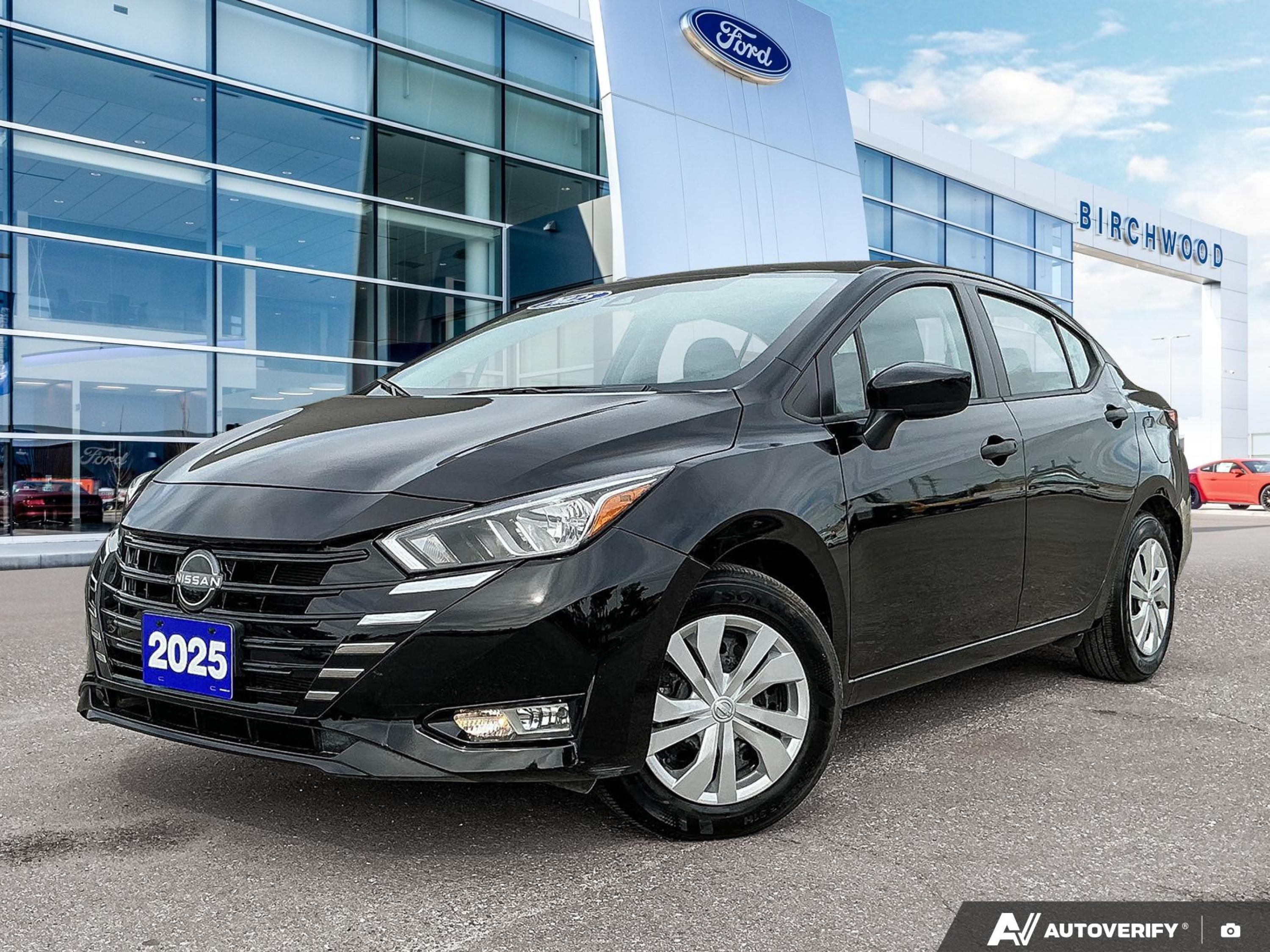 Super Black 2025 Nissan Versa Sedan Front-Wheel Drive Automatic