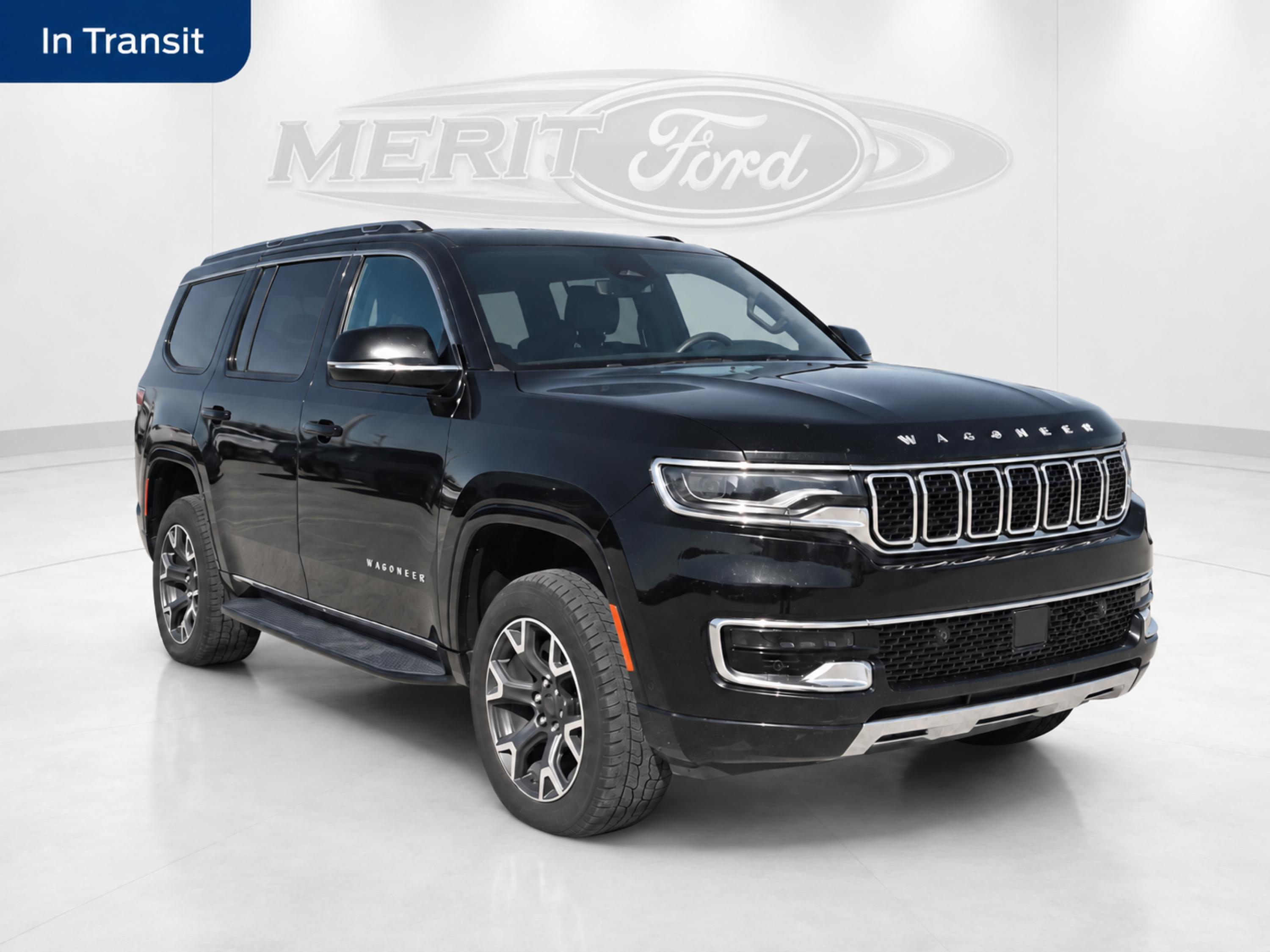 Diamond Black Crystal Pearl 2023 Jeep Wagoneer SUV / Crossover Four-Wheel Drive Automatic