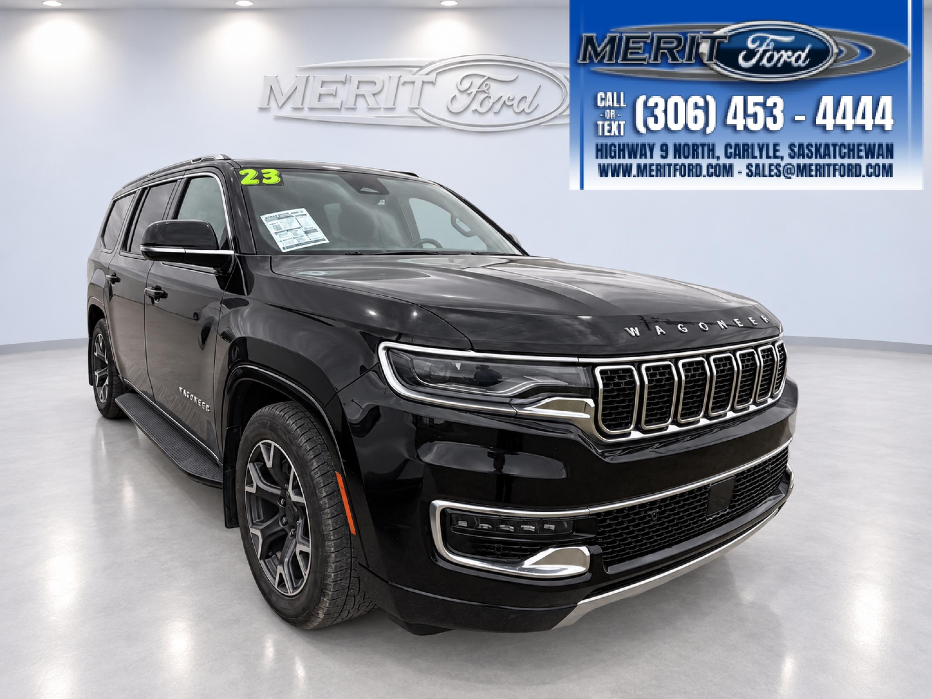 Diamond Black Crystal Pearl 2023 Jeep Wagoneer SUV / Crossover Four-Wheel Drive Automatic