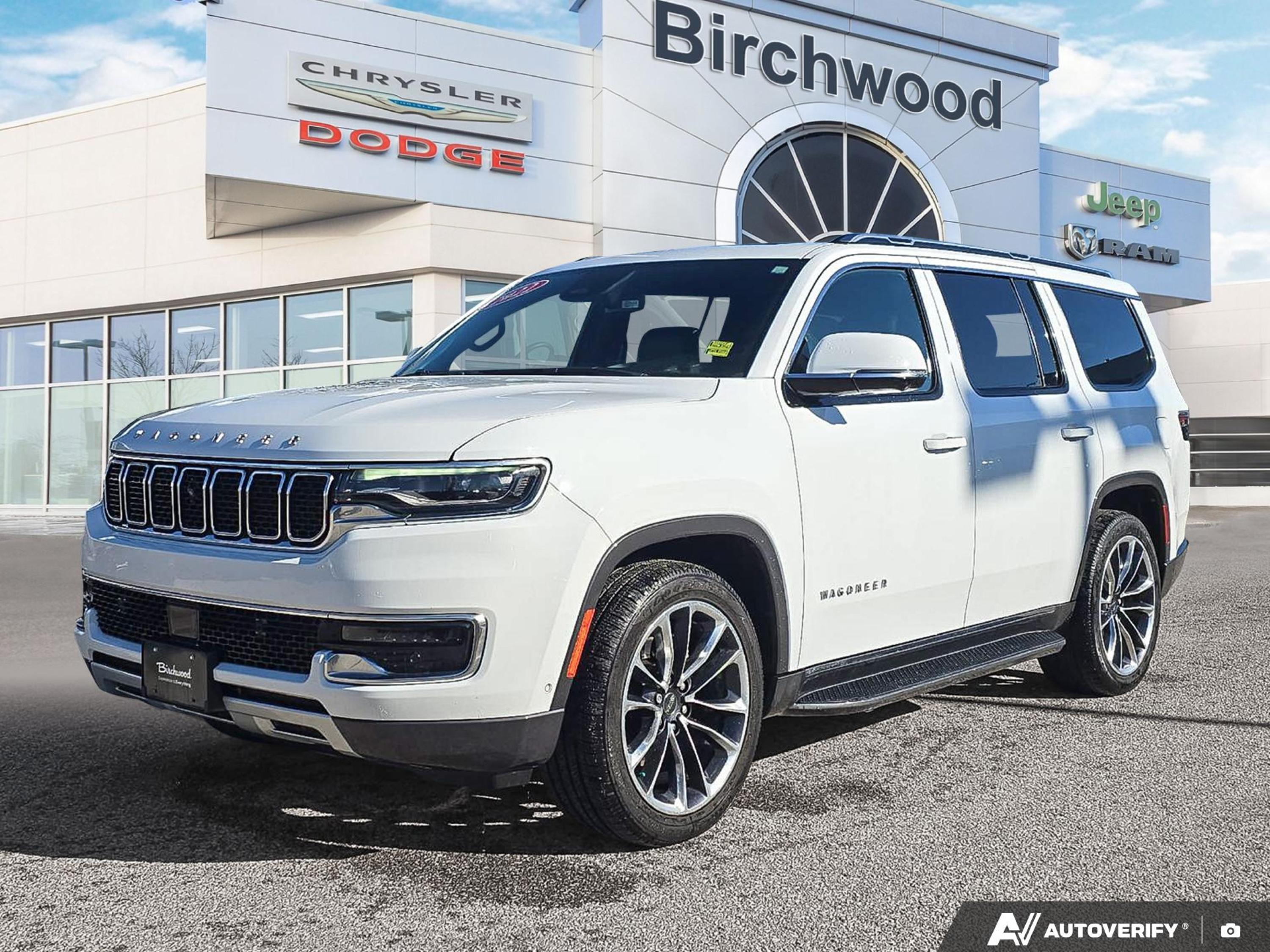 Bright White 2022 Jeep Wagoneer SUV / Crossover Four-Wheel Drive Automatic