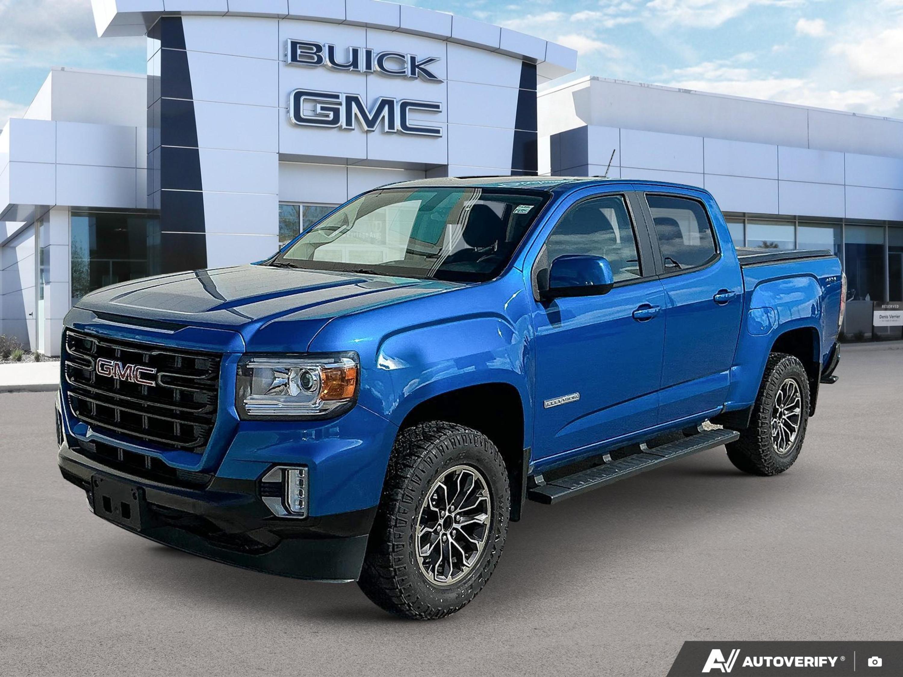 Dynamic Blue Metallic 2021 GMC Canyon Pickup Truck Four-Wheel Drive Automatic