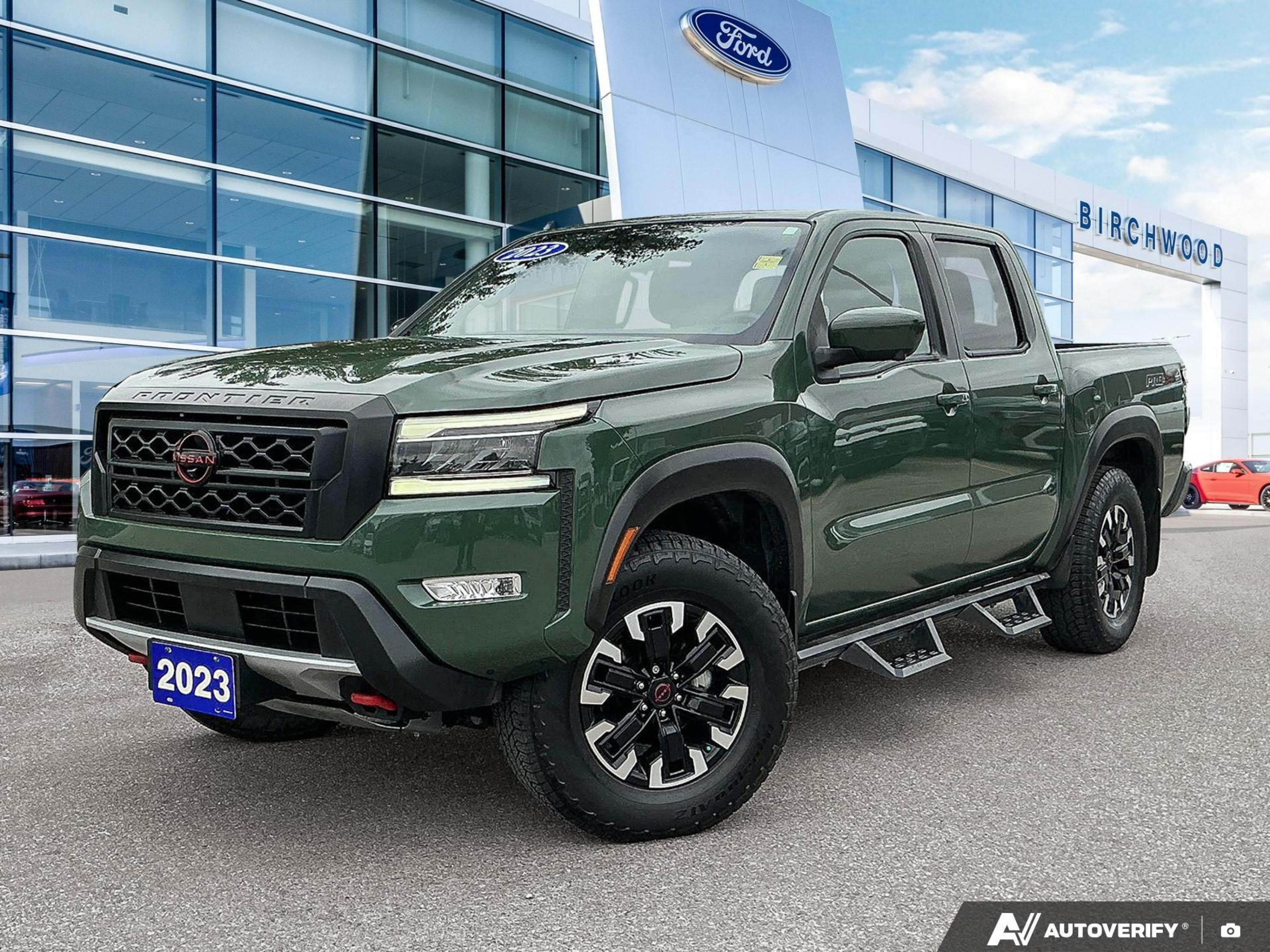 Tactical Green Metallic 2023 Nissan Frontier Pickup Truck Four-Wheel Drive Automatic