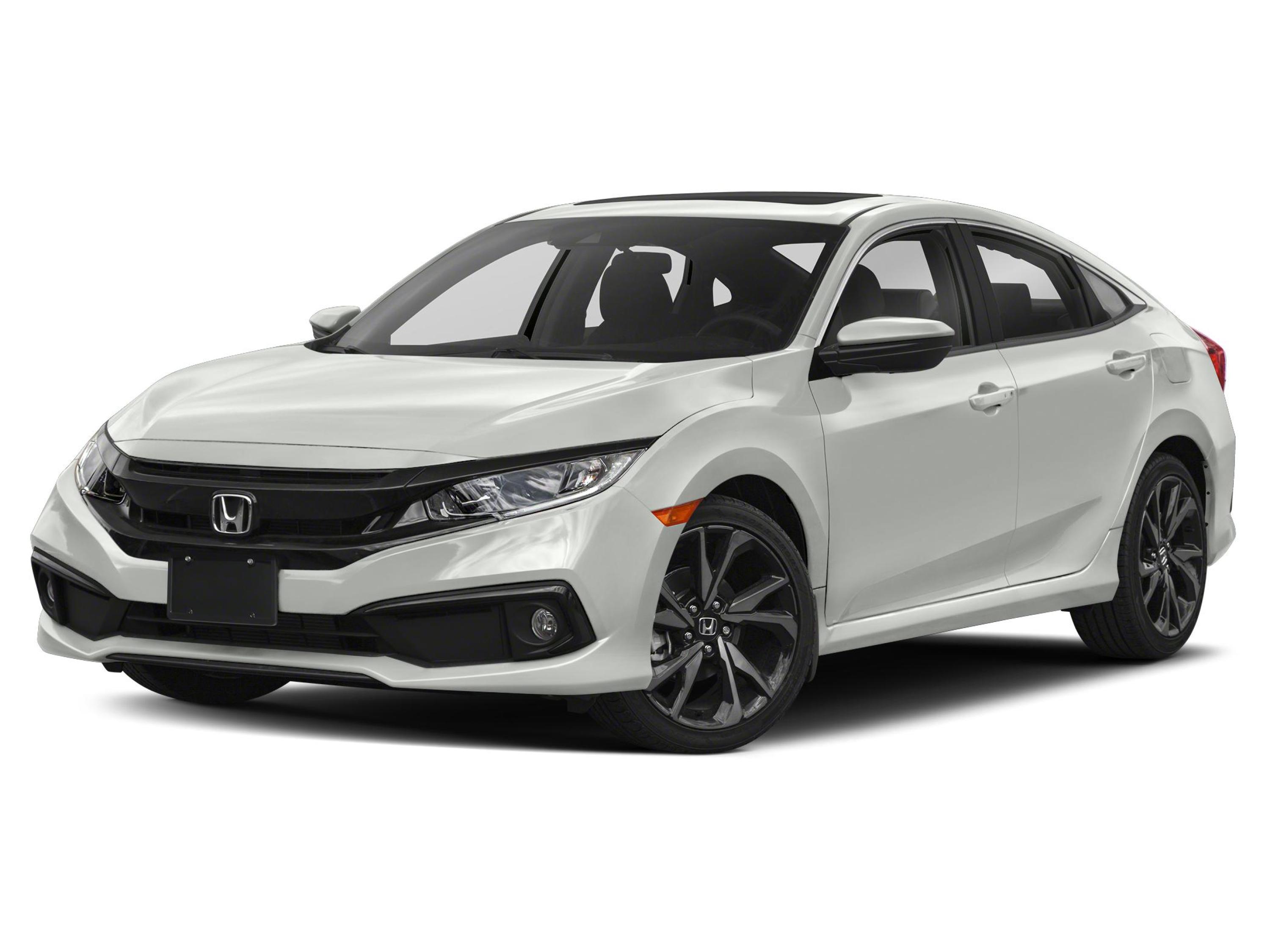 Platinum White Pearl 2020 Honda Civic Sedan Front-Wheel Drive Automatic